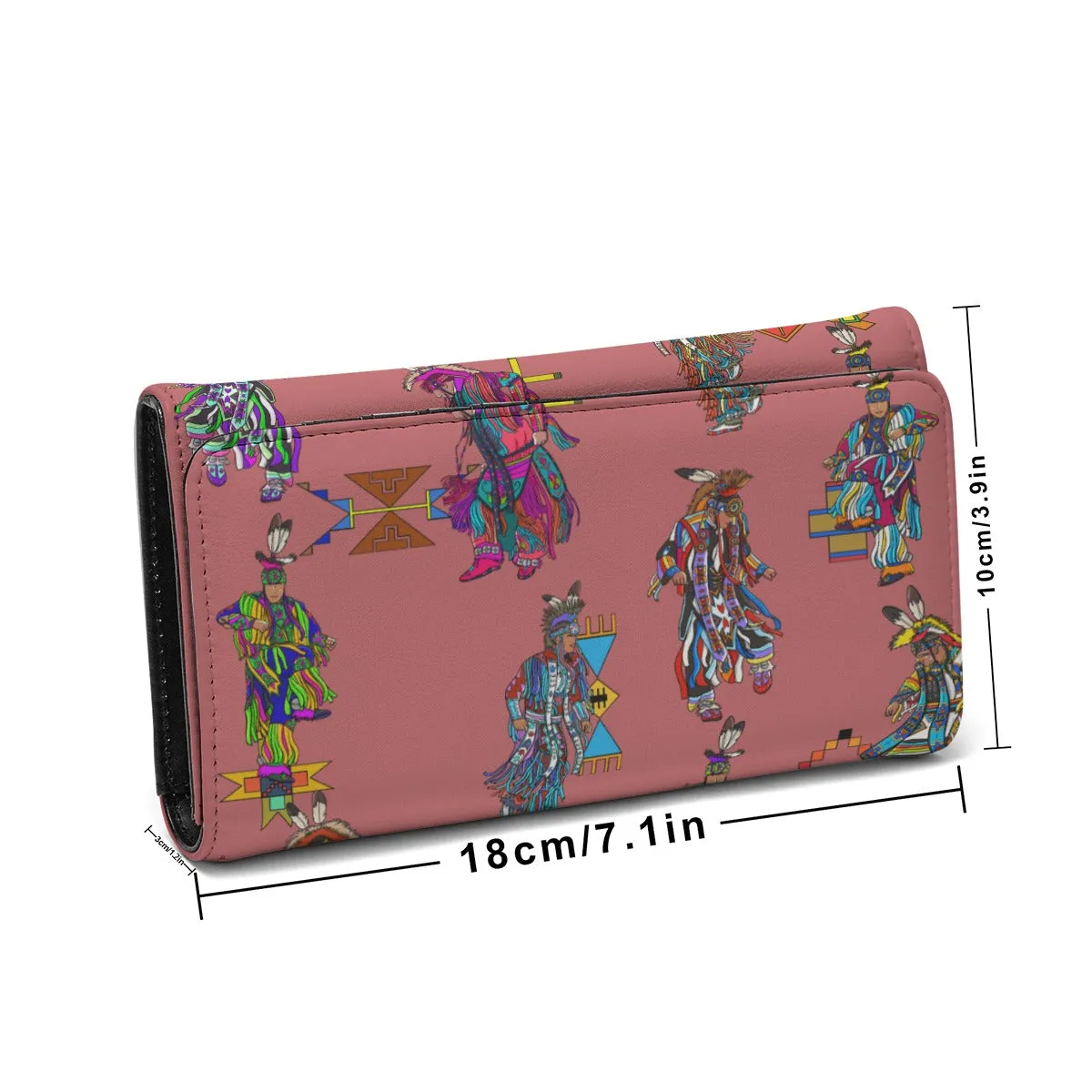 Men's Grass Dancers Terra Cotta Foldable Wallet