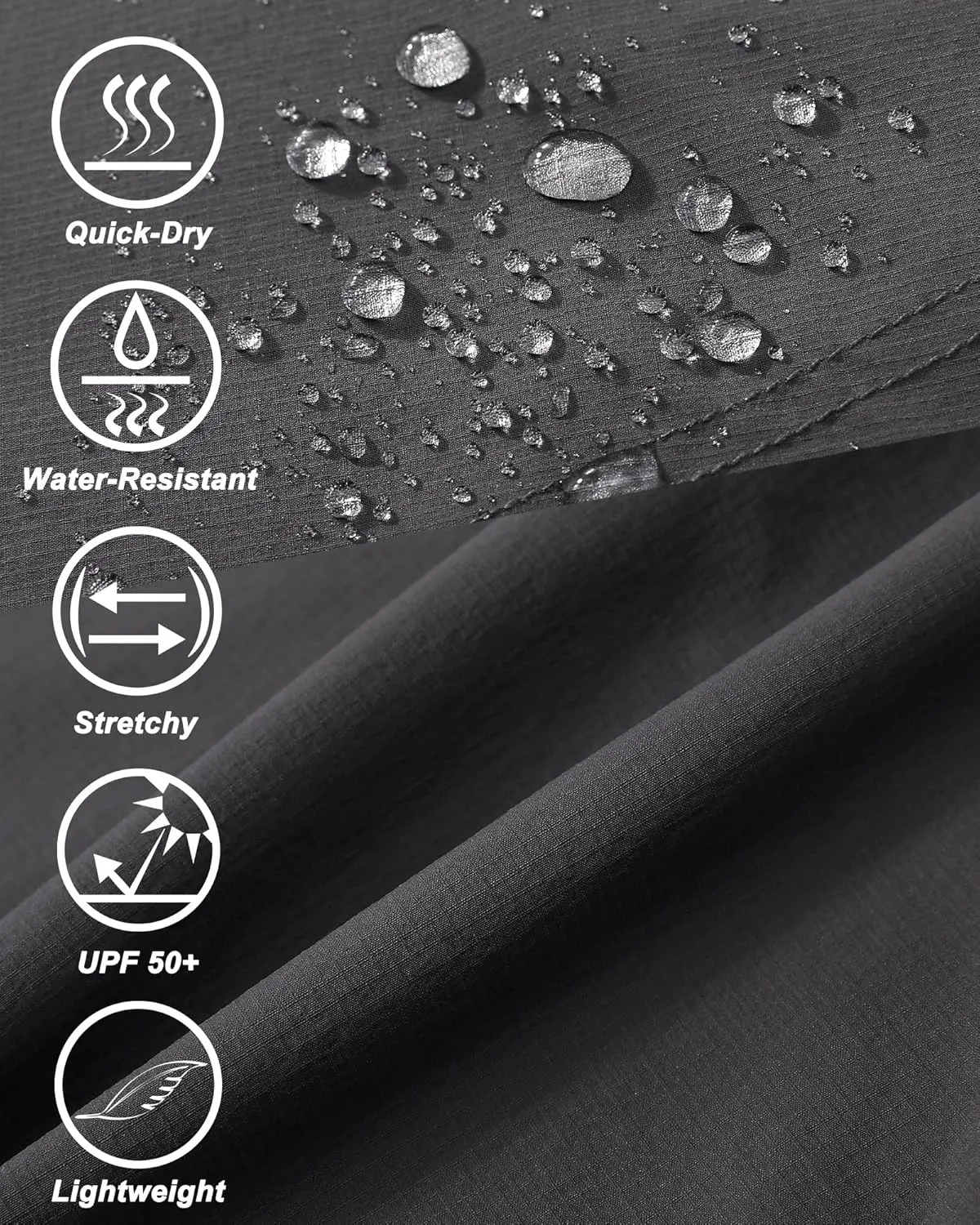 Men's Stretchy Quick Dry Cargo Hiking Shorts Lightweight Work Shorts 6 Pockets for Cycling Travel Camping