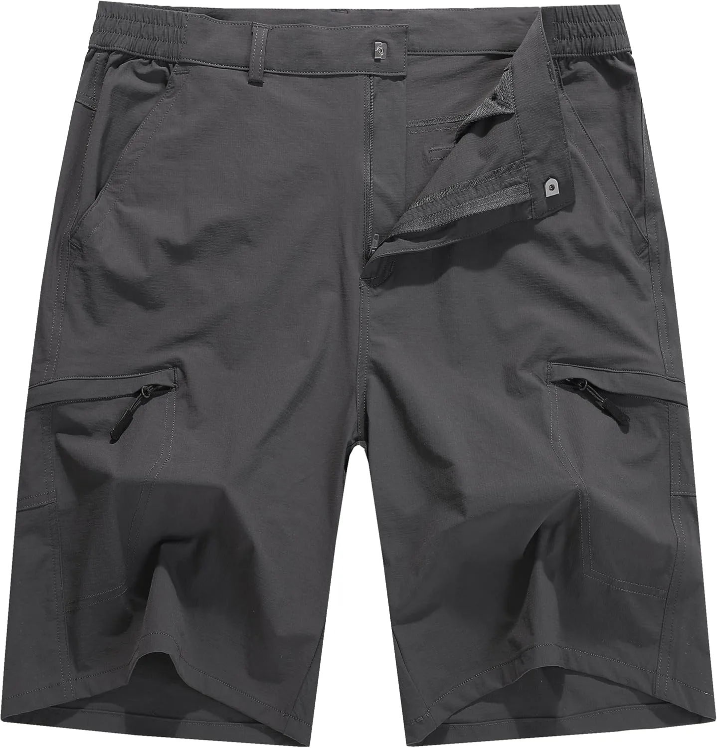 Men's Stretchy Quick Dry Cargo Hiking Shorts Lightweight Work Shorts 6 Pockets for Cycling Travel Camping