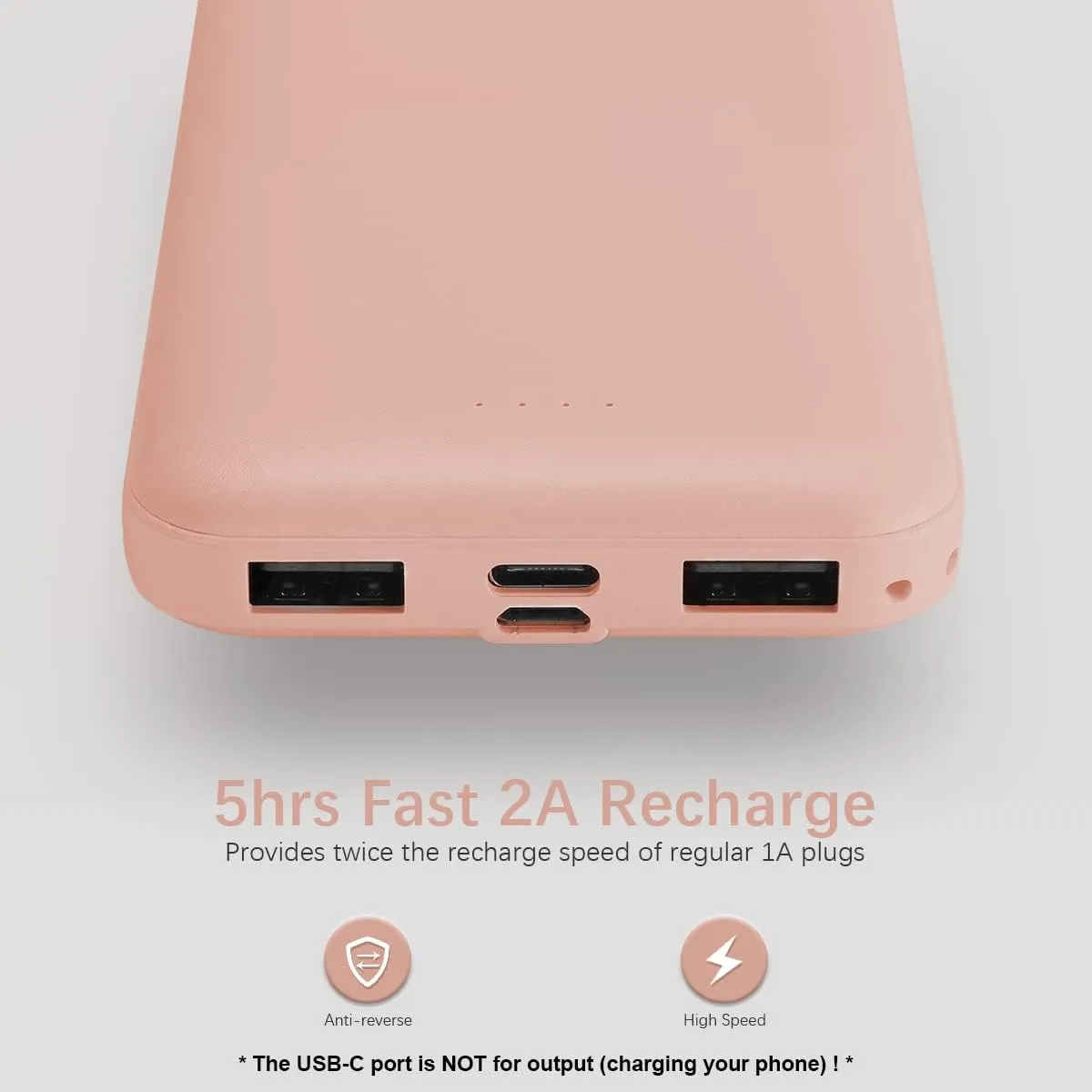 Miady 2-Pack 10000mAh Dual USB Portable Charger, USB-C Fast Charging Power Bank, Slim Backup Charger Battery Pack Compatible with iPhone 16/15/14/13 Galaxy S24/22 iPad Android etc (Blue Pink)