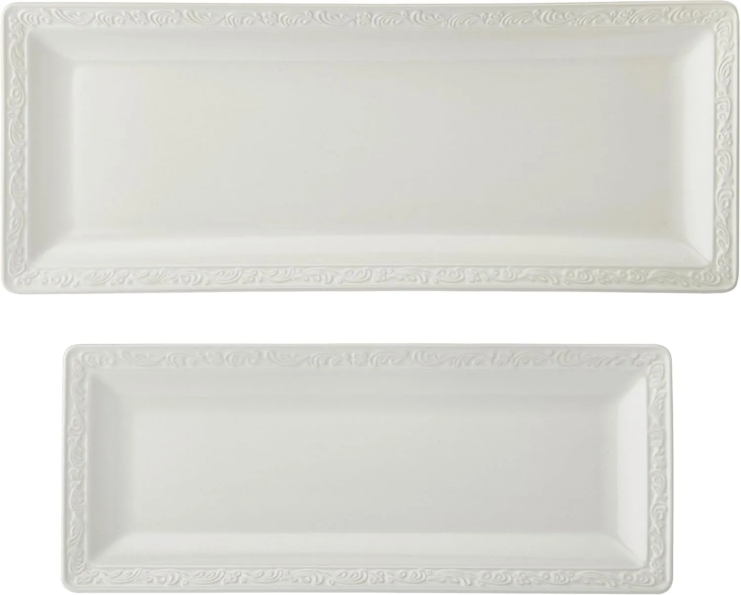 Mikasa Italian Countryside Serving Platter Bread Trays, Set of 2, 12 Inch and 15 Inch