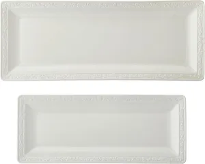 Mikasa Italian Countryside Serving Platter Bread Trays, Set of 2, 12 Inch and 15 Inch