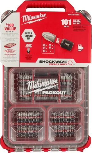 Milwaukee Shockwave 101 Piece Packout Impact Driver Bit Set