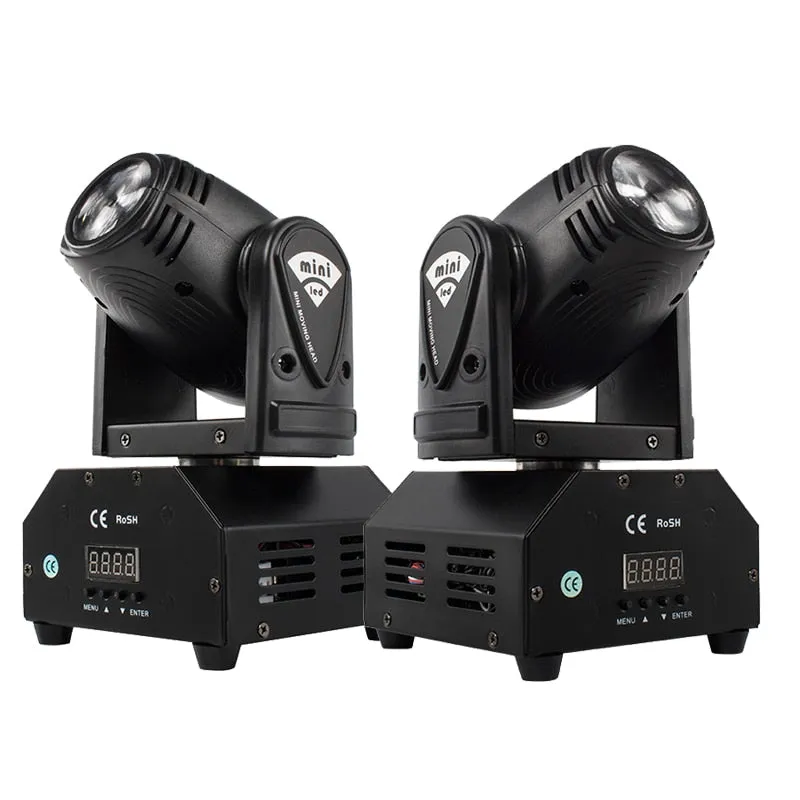 Mini LED 10W Spot Beam Moving Head Light Lyre DMX512 Stage Light Stroboscope For Home Entertainment Professional Stage