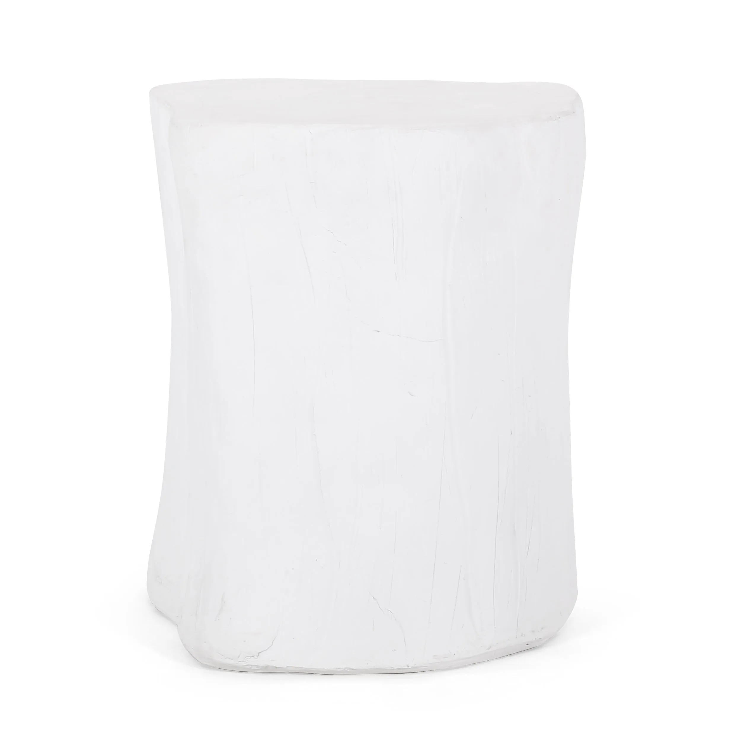 Minimalist Side Table Lightweight Concrete - Antique White