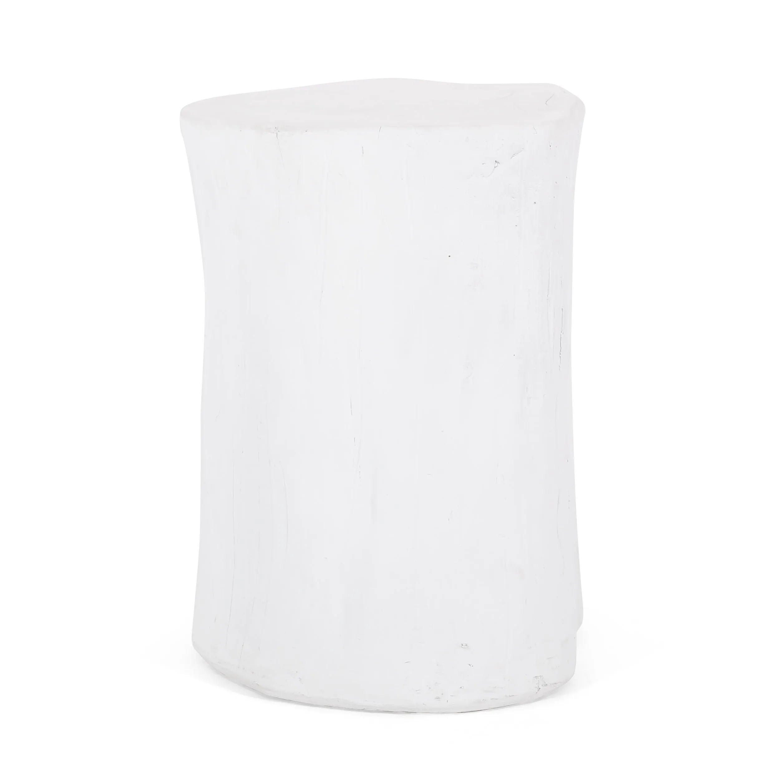 Minimalist Side Table Lightweight Concrete - Antique White