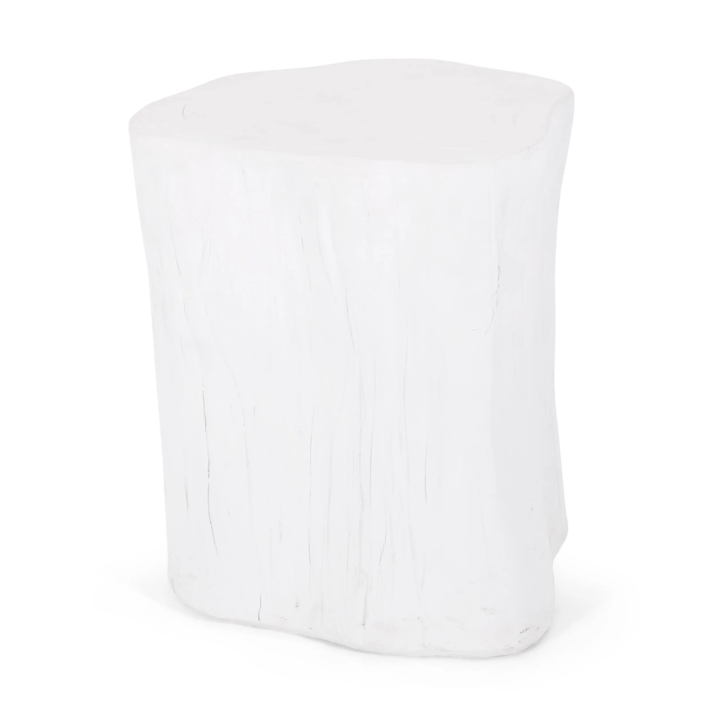 Minimalist Side Table Lightweight Concrete - Antique White