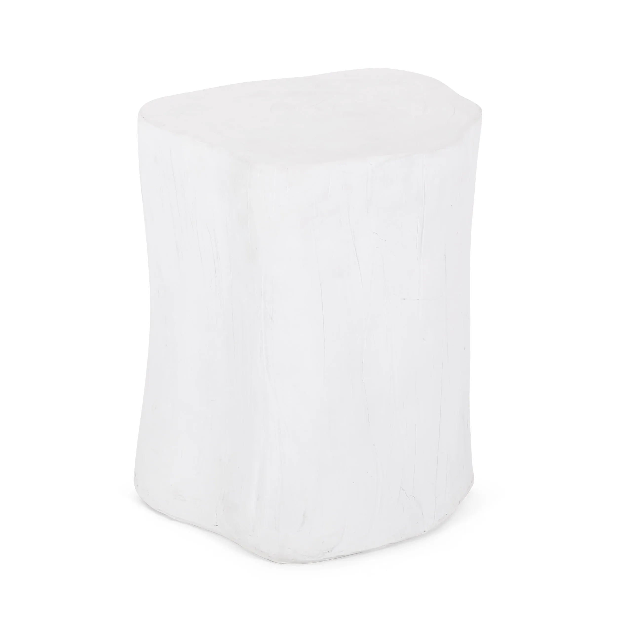 Minimalist Side Table Lightweight Concrete - Antique White