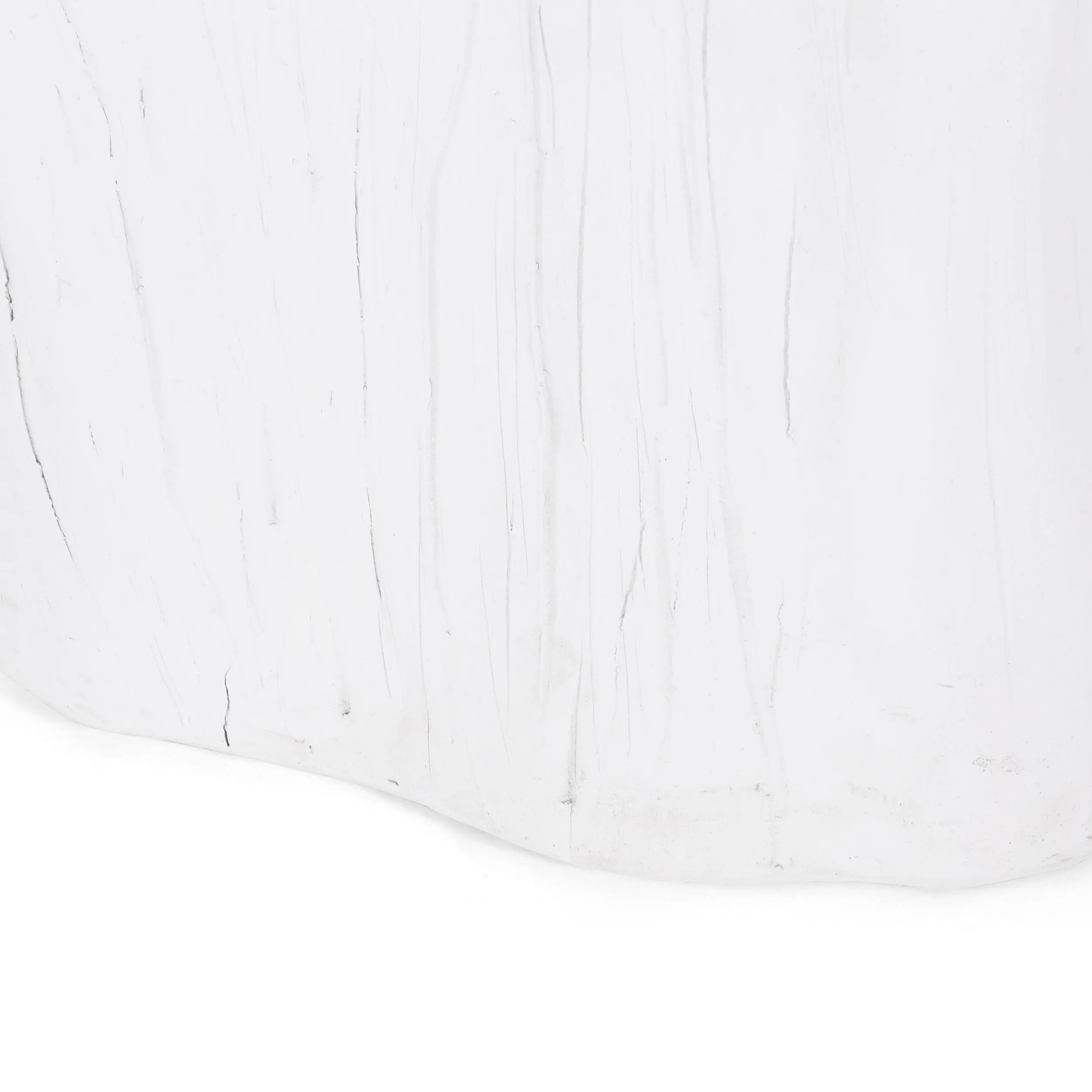 Minimalist Side Table Lightweight Concrete - Antique White