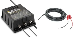 Minn Kota Precision Charger MK 330 PCL - 3 Bank x 10 amps Bundle with 15' Battery Charger Extension Cable