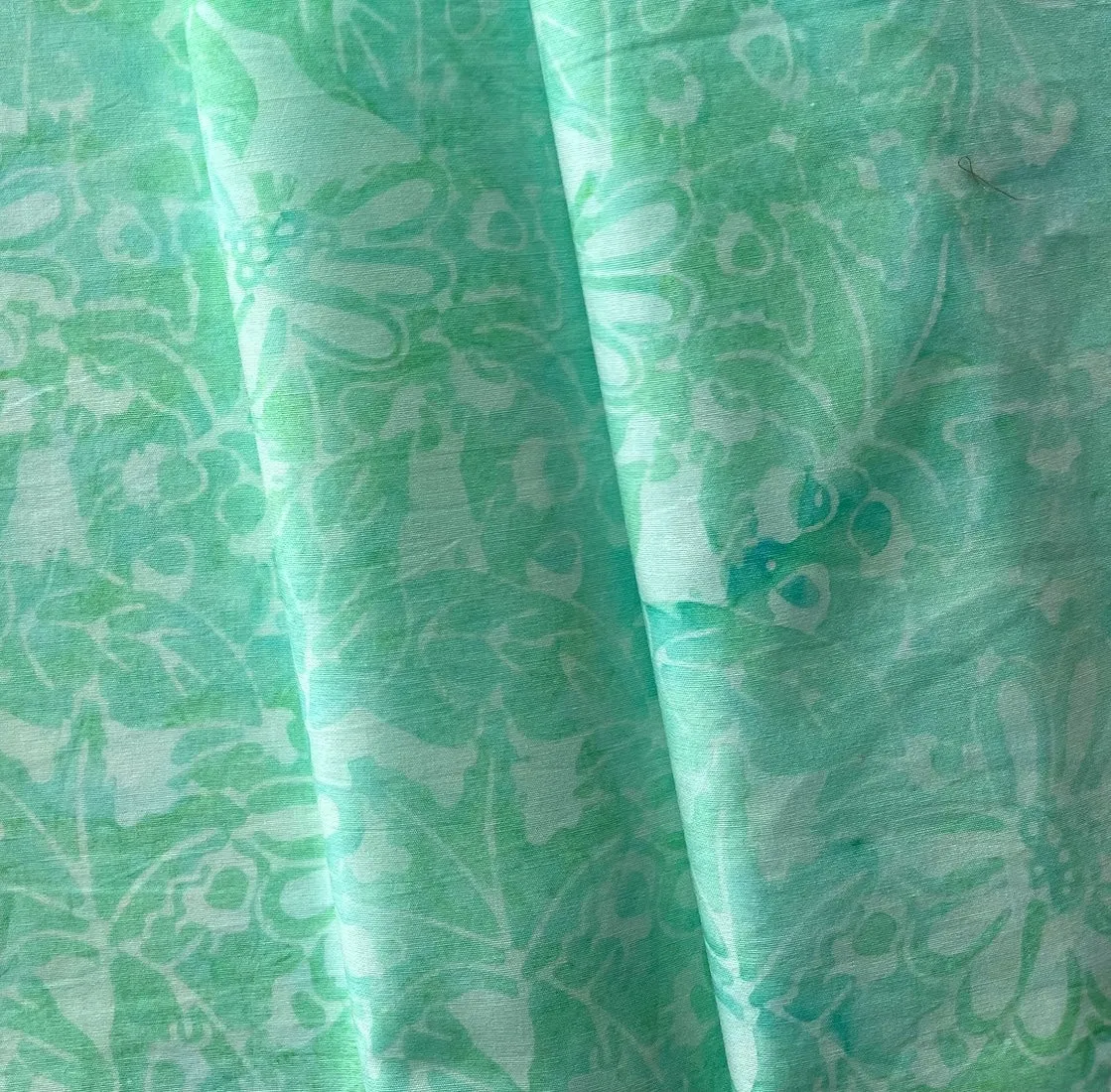 Minty Daisies Cotton Batik (Made in Indonesia)