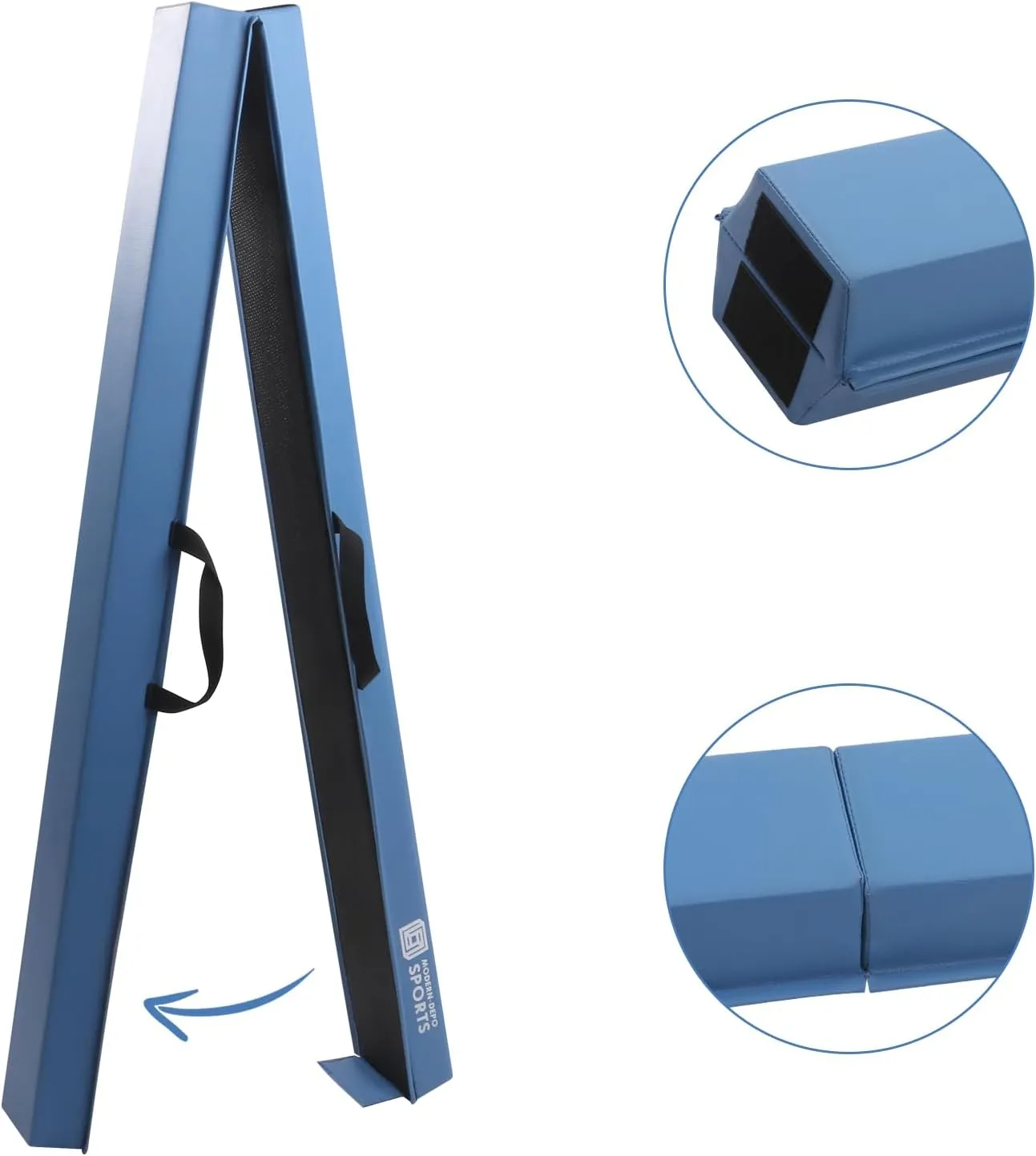 Modern-Depo 6ft/8ft Gymnastics Balance Beam for Home Use, Folding Balance Beam, Anti-Slip Surface, Practice Gymnastics Equipment for Kids, Physical Therapy