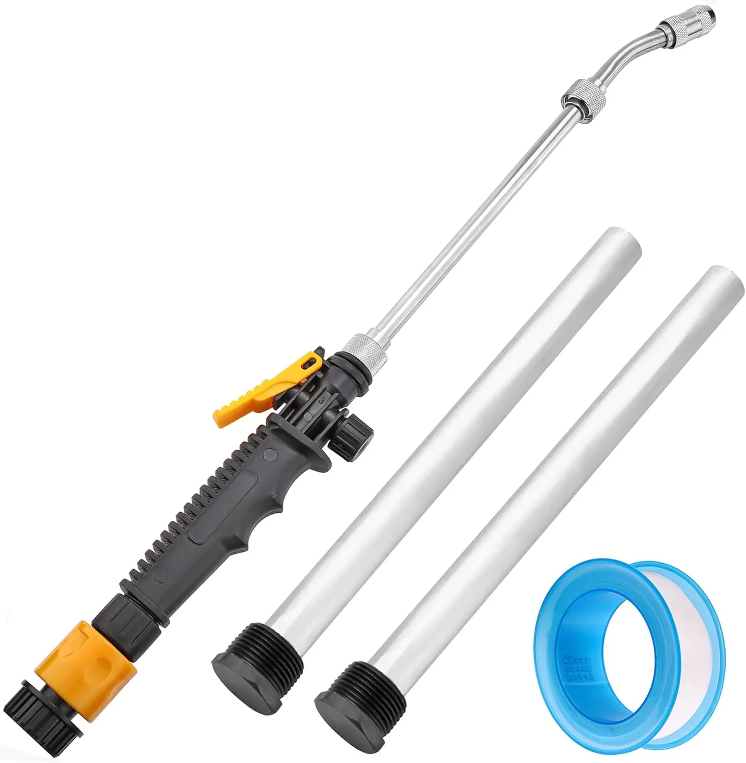 Mornajina RV Water Heater Anode Rod & Flush Wand Kit, 9.25"L x 3/4" NPT Thread Magnesium Rod and Metal Tube Water Tank Flusher