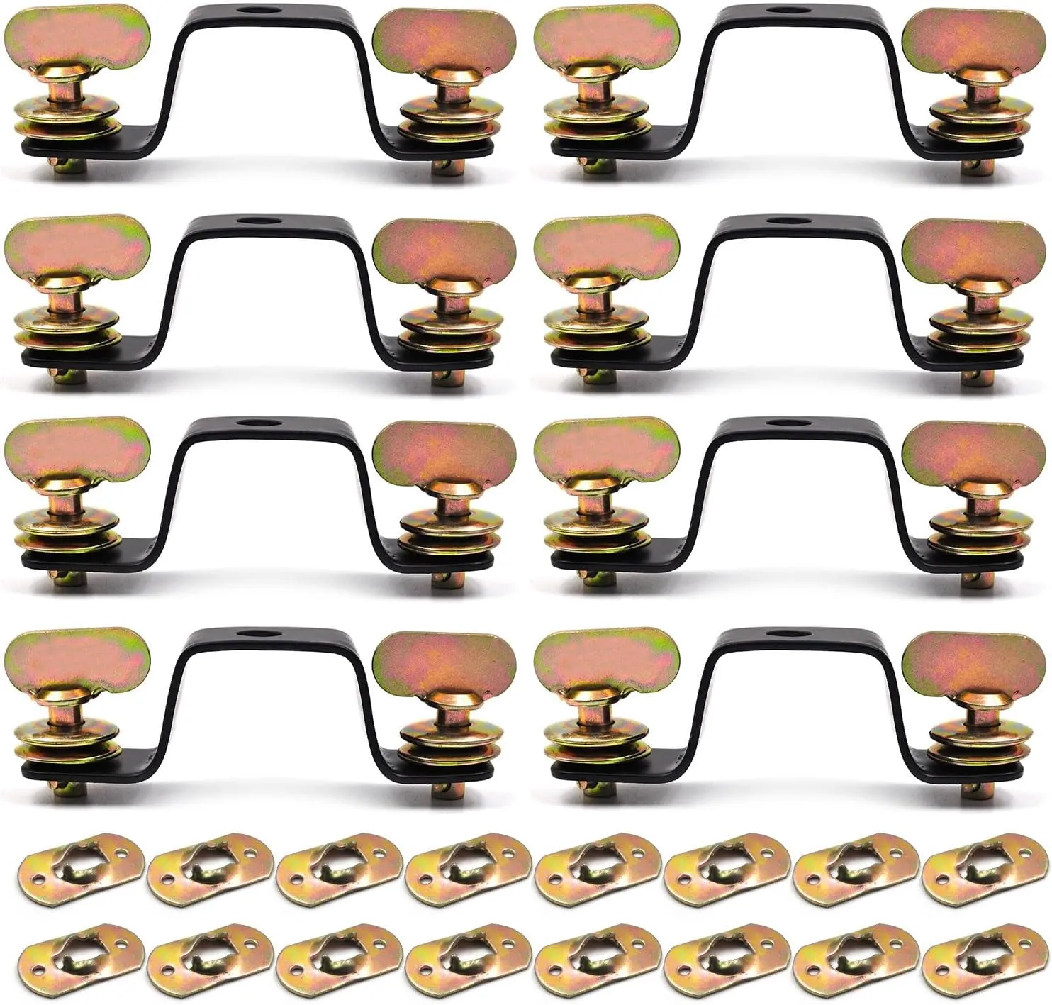 Moving Head Light Bridge Connector Truss Clamp Stage Light Clamps, Bracket Connector Spacing 10.5cm, Quick Lock, 12 mm Aperture Diameter, 220 lb Load Capacity 8 Pack