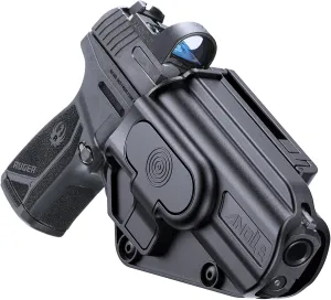 Multi-Fit Holster OWB for Ruger Max9, Taurus GX4, Springfield Hellcat Pro, Sig P365 XL, S&W M&P Shield EZ, SCCY Cpx, Glock 17 19 26 27 42 43 48 MOS, Tension Adjustable Compact Holster Right Hand