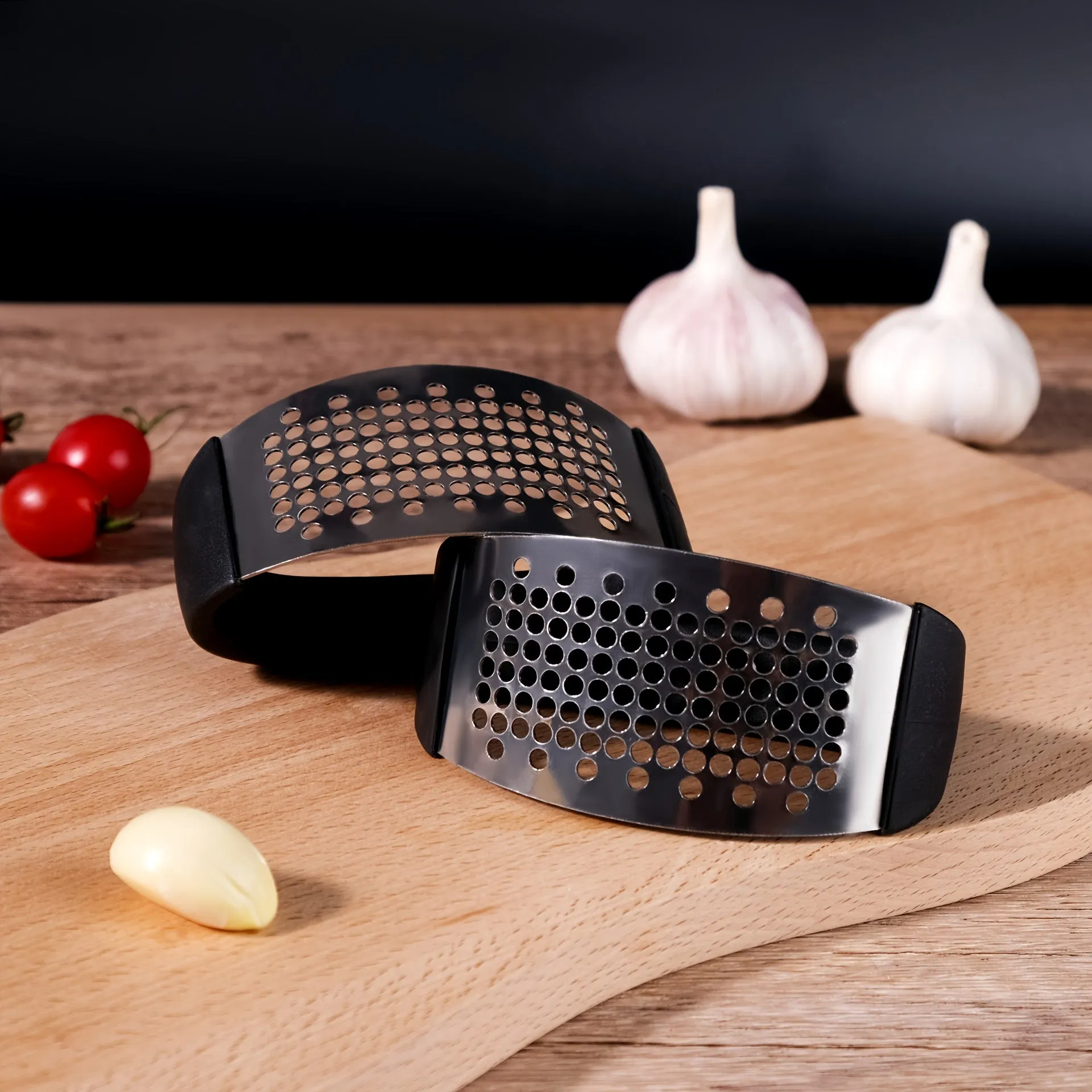 Multi-functional Portable Stainless Steel Garlic Press, Washable Garlic Crusher, Kitchen Gadgets