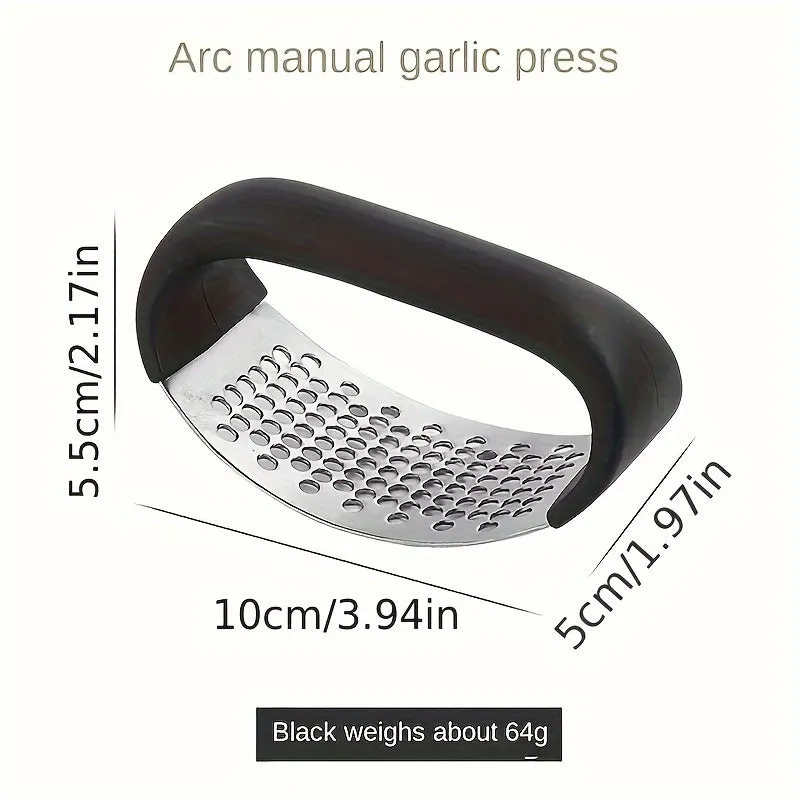 Multi-functional Portable Stainless Steel Garlic Press, Washable Garlic Crusher, Kitchen Gadgets