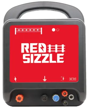 Multi-Powered Electric Fence Charger | Red Sizzle 62MBS | Powerful Electric Fence Energizer for Large Pastures | 6.5 Joules | Protection from Bears, Deer and Other Predators for 62 Miles of Fence