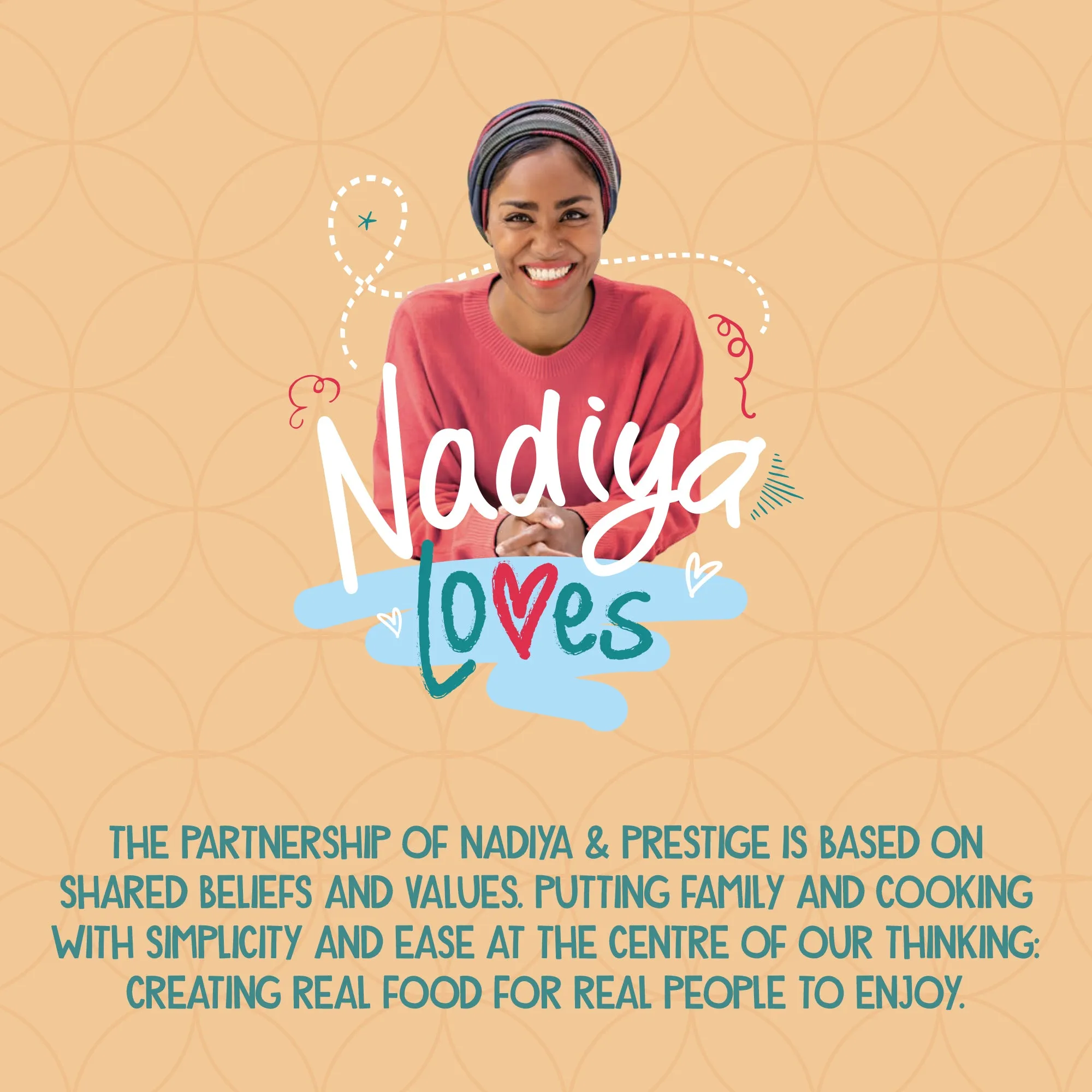 Nadiya Hussain: Stackable Non-Stick Frying Pan, Stockpot, Saucepan & Multi-Lid - 4 Piece Set