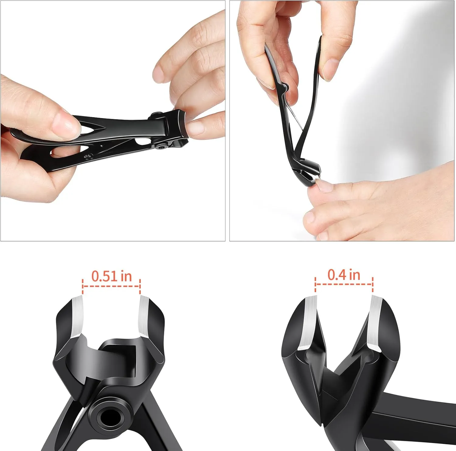 Nail Clippers for Men Toenail Clippers and Fingernail Clipper Toe Nail Clippers for Women Nail Clipper with Long Handle Wide Jaw