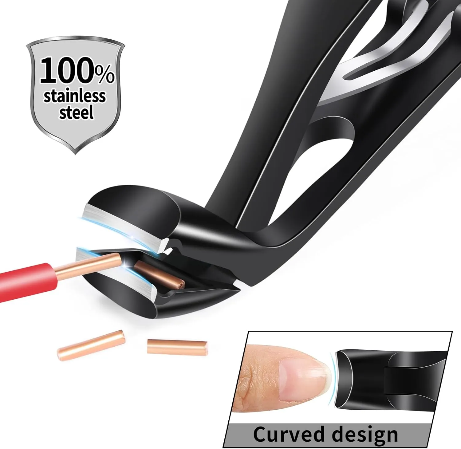 Nail Clippers for Men Toenail Clippers and Fingernail Clipper Toe Nail Clippers for Women Nail Clipper with Long Handle Wide Jaw