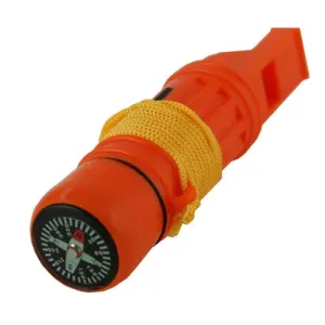 NEW Good2GoCo 5 in 1 Survival Whistle, comes with a compass, container, signal mirror, and a Ferro rod.