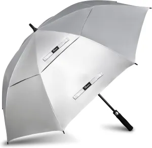 NINEMAX 51/54/62/68 Inch Golf Umbrella UV Potection, Auto Open Large UV Umbrellas Sun Blocking Double Canopy Vented Windproof for Sun Rain