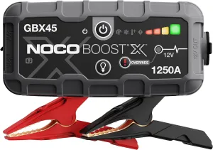 NOCO Boost X GBX45 1250A 12V UltraSafe Portable Lithium Jump Starter, Car Battery Booster Pack, USB-C Powerbank Charger, and Jumper Cables for up to 6.5-Liter Gas and 4.0-Liter Diesel Engines