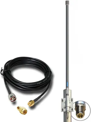 Omni Fiberglass Antenna-824-960MHZ Directional Marine Antenna 850MHZ 900MHZ 915MHZ for Helium Hotspot Miner LoT Antenna with 16.8Foot Cable SMA/RP-SMA