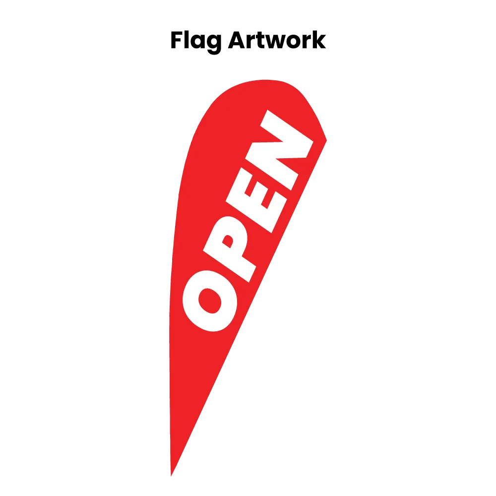 Open Teardrop Flag Banner