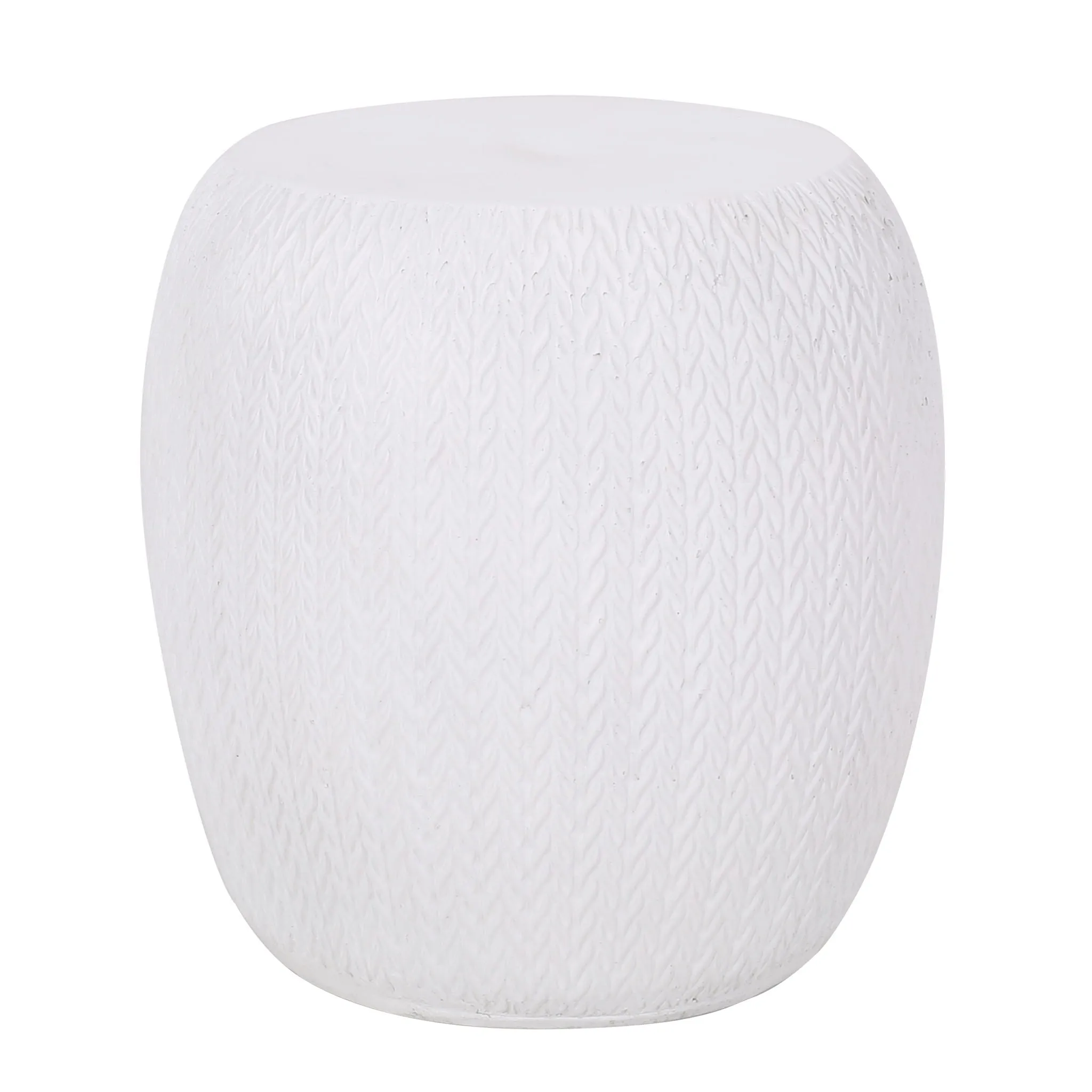 Outdoor Lightweight, Concrete Side Table - Antique White