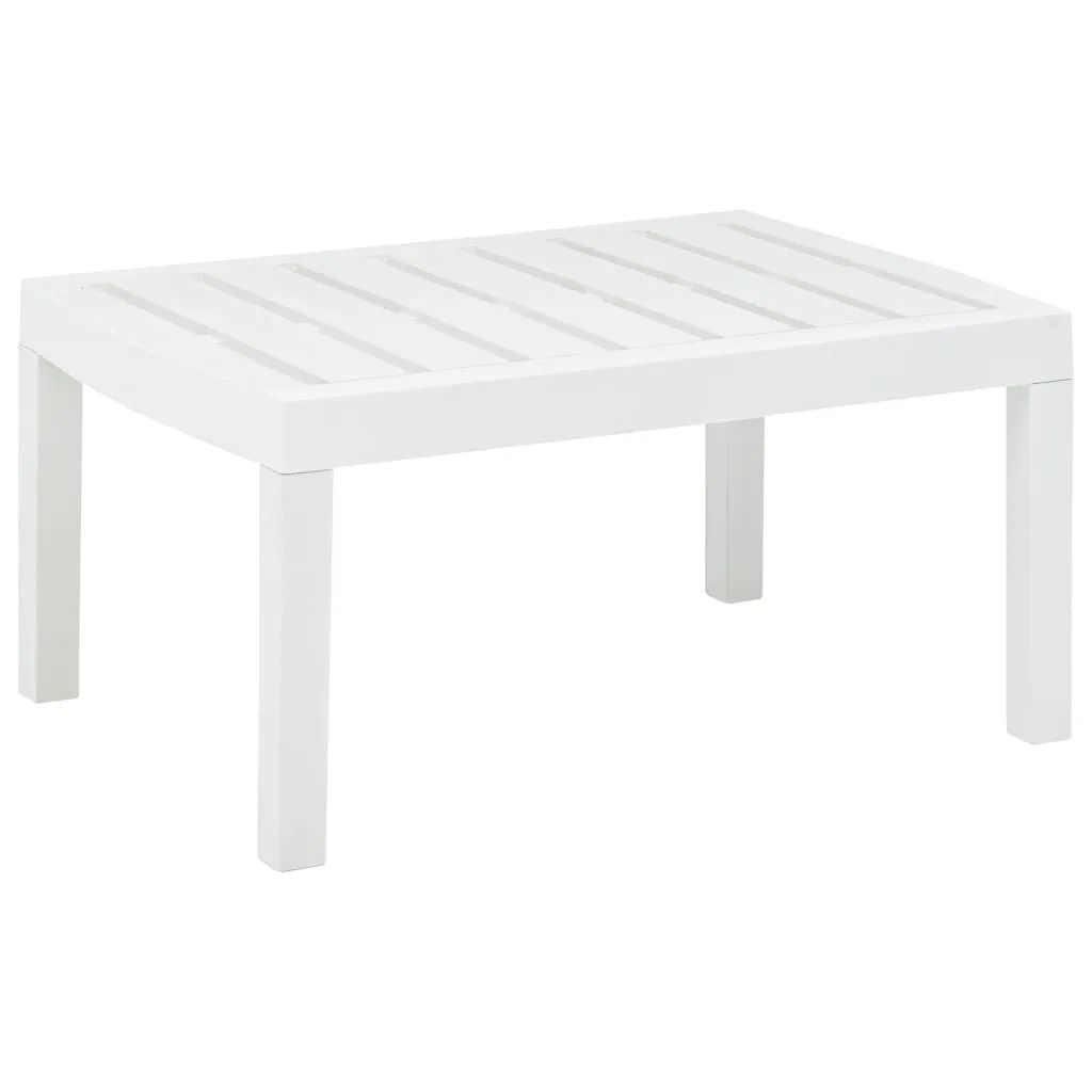 Outdoor Side Table Garden Patio End Coffee Table with Storage Plastic