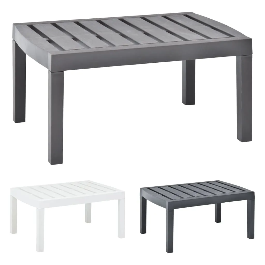 Outdoor Side Table Garden Patio End Coffee Table with Storage Plastic