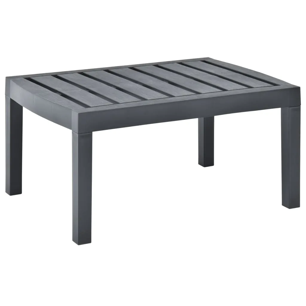 Outdoor Side Table Garden Patio End Coffee Table with Storage Plastic