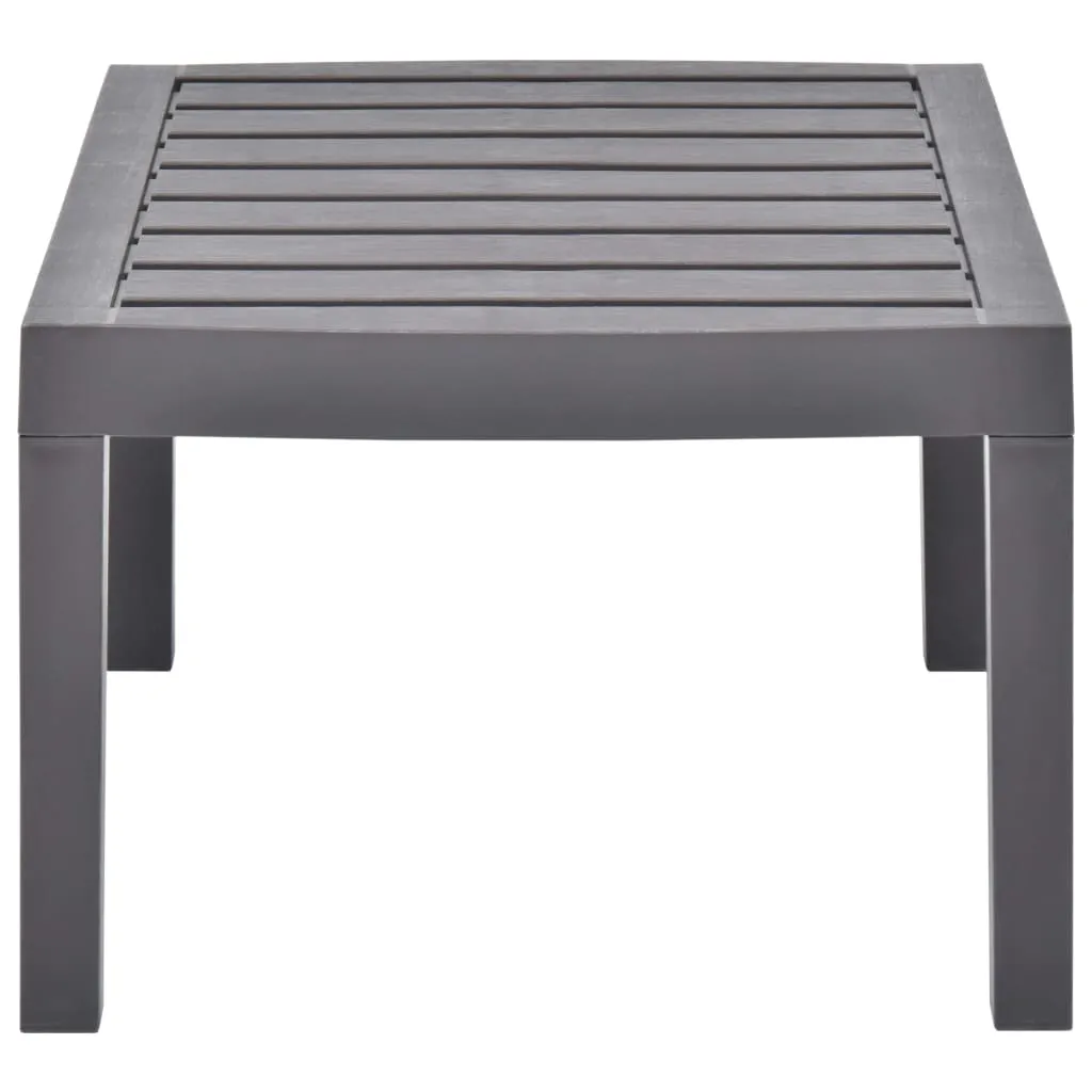 Outdoor Side Table Garden Patio End Coffee Table with Storage Plastic