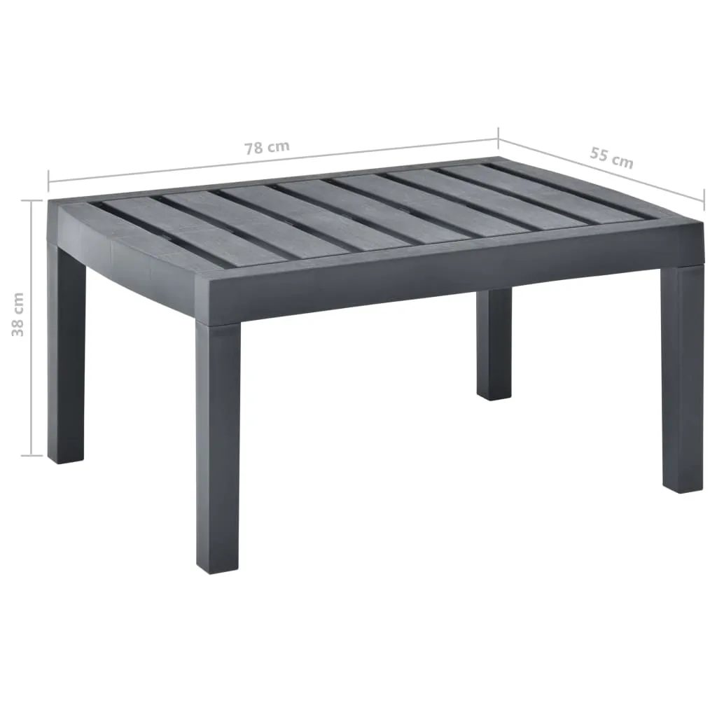 Outdoor Side Table Garden Patio End Coffee Table with Storage Plastic
