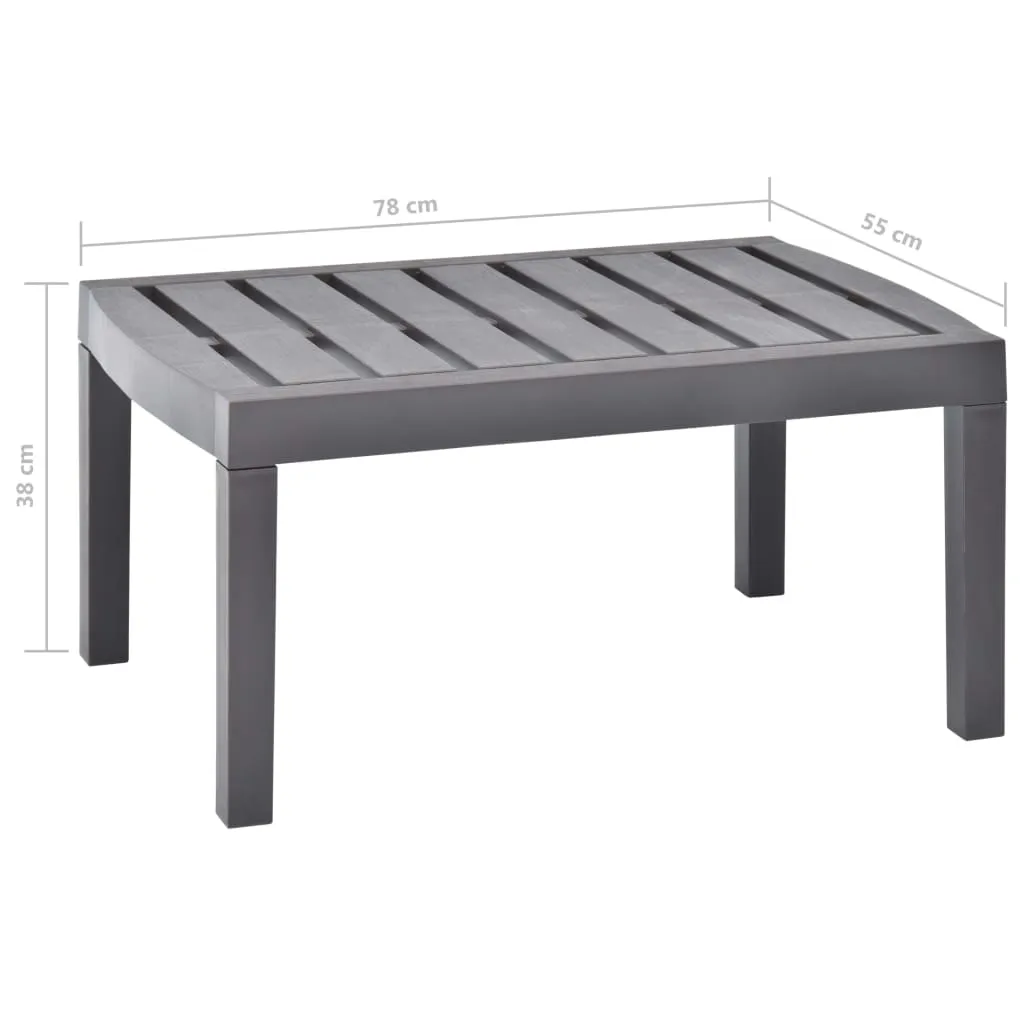 Outdoor Side Table Garden Patio End Coffee Table with Storage Plastic