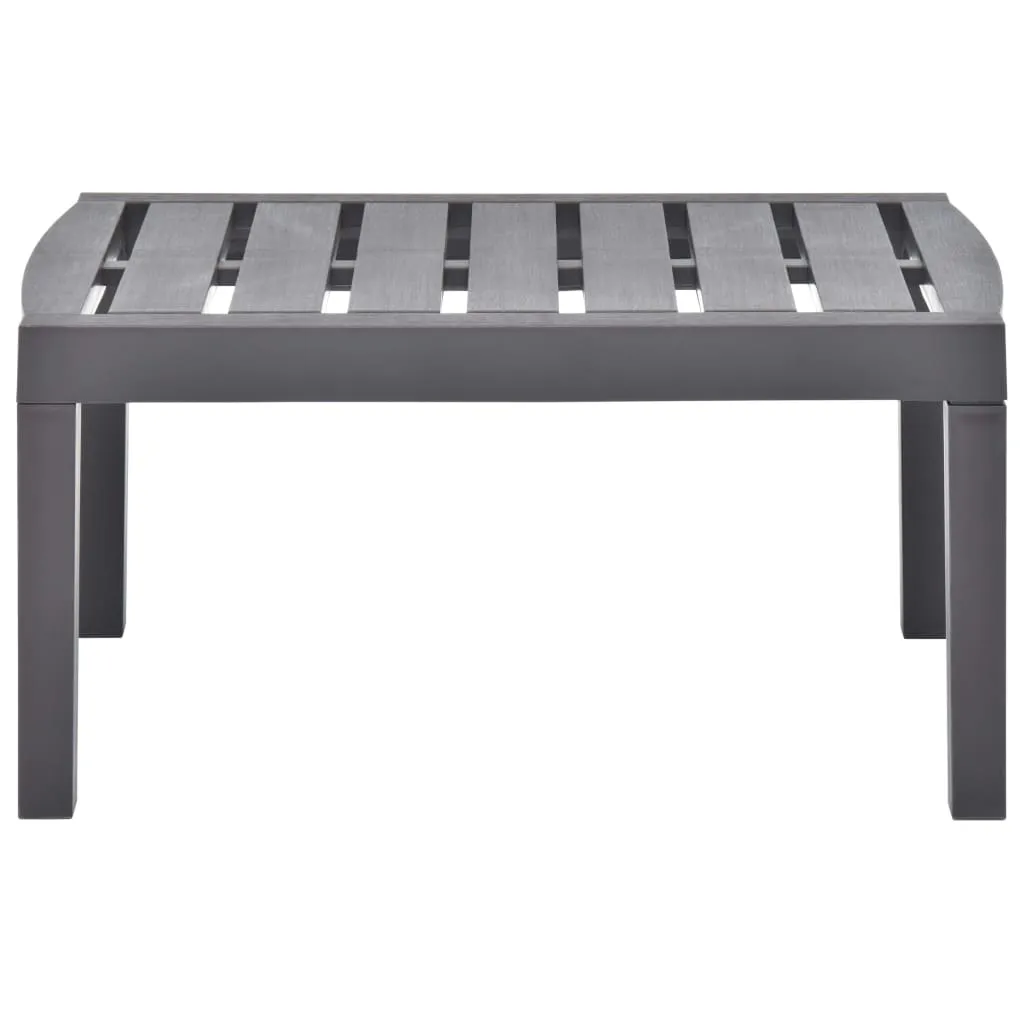 Outdoor Side Table Garden Patio End Coffee Table with Storage Plastic