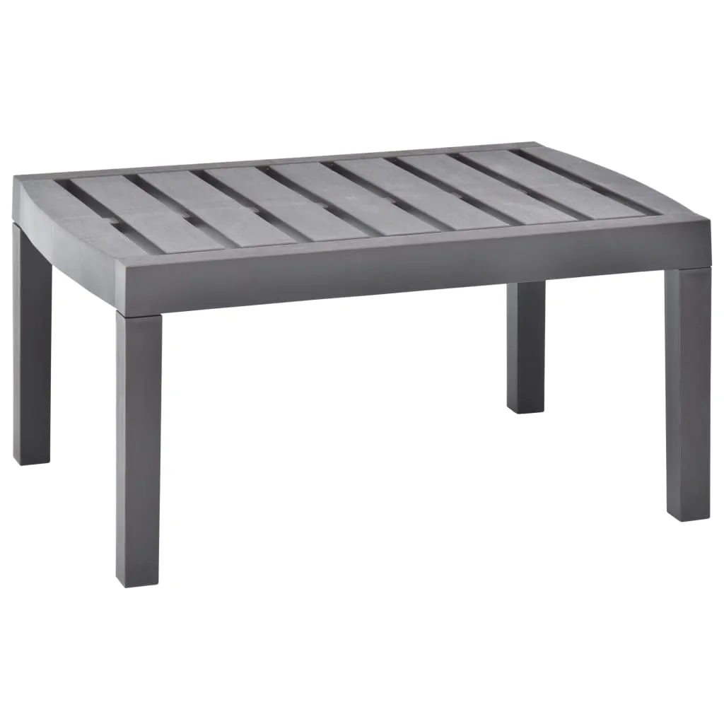 Outdoor Side Table Garden Patio End Coffee Table with Storage Plastic