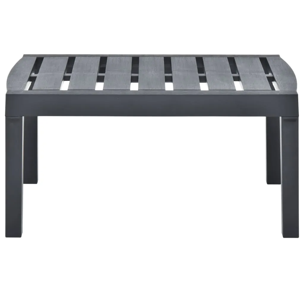 Outdoor Side Table Garden Patio End Coffee Table with Storage Plastic