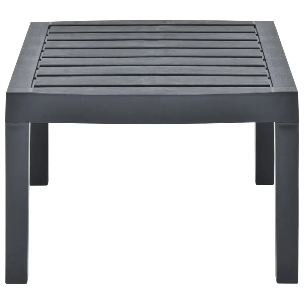 Outdoor Side Table Garden Patio End Coffee Table with Storage Plastic