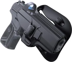 OWB Holster for Ruger Security 9 Standard/Compact/Pro, Right-Handed Belt Holsters for Ruger Security 9mm (Not for Red Laser Models), 60° Adjustable Open Carry Pistol Holsters with Quick Release