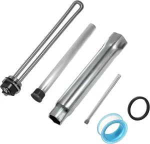 OwnMy 5PCS RV Water Heater Elements with Socket Wrench, RV Water Heater Anode Rod Compatible with Suburban RV Water Heater Parts, Electric Hot Water Heater Element Replacement Kit for RV Campers