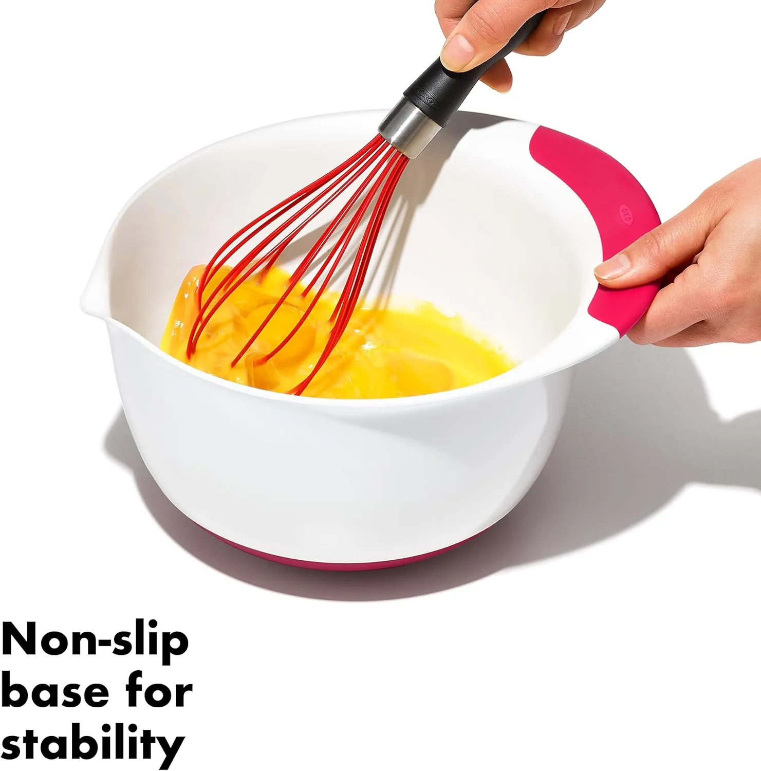 OXO,plastic Good Grips 3-Piece Mixing Bowl Set – Blueberry, Jam & Seltzer Handles​,4.7 LITERS, Large