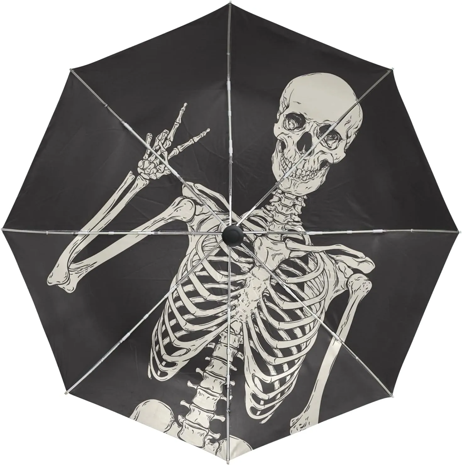 Oyihfvs Auto Open/Close Folding Umbrella, Strong Inner Print Travel Rain Umbrella, Portable Automatic Compact Sun Parasol with UV Protection
