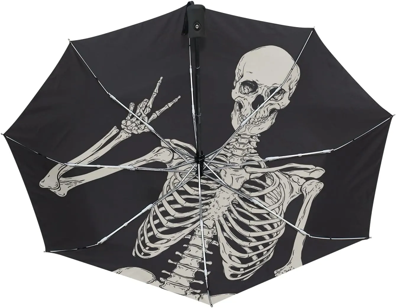 Oyihfvs Auto Open/Close Folding Umbrella, Strong Inner Print Travel Rain Umbrella, Portable Automatic Compact Sun Parasol with UV Protection