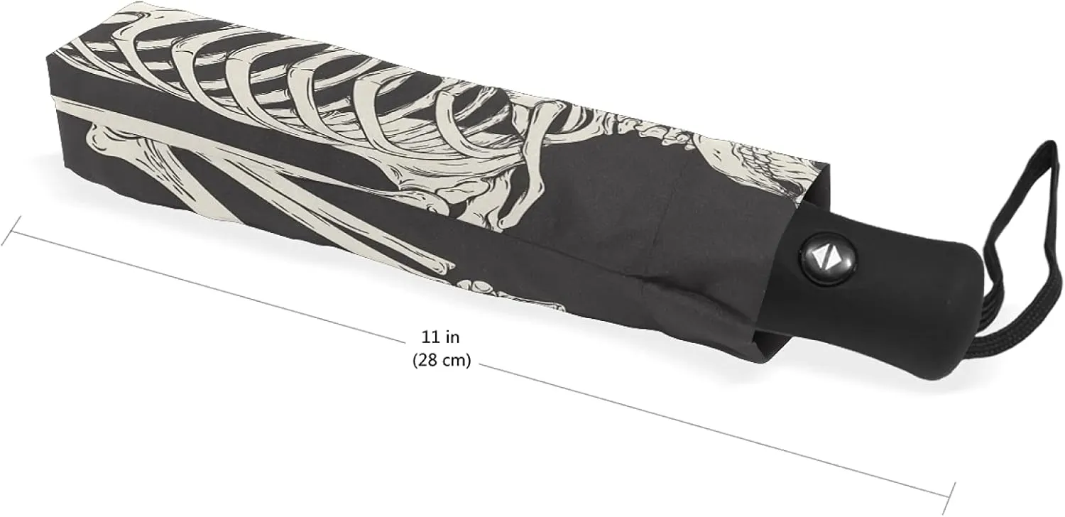Oyihfvs Auto Open/Close Folding Umbrella, Strong Inner Print Travel Rain Umbrella, Portable Automatic Compact Sun Parasol with UV Protection