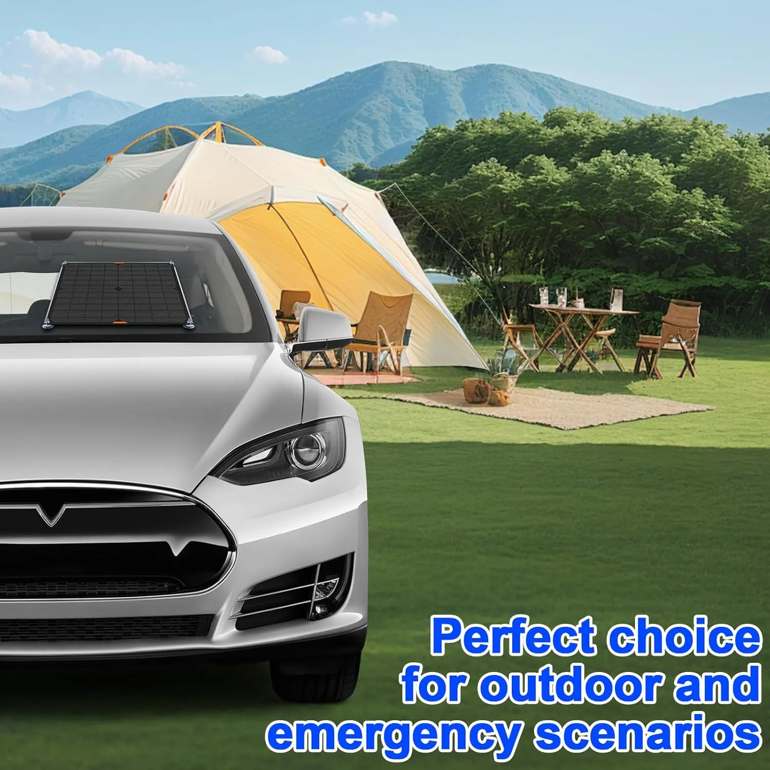 OYMSAE 20W 12V Solar Panel Car Battery Charger Portable Waterproof Power Trickle Battery Charger & Maintainer for Car Boat Automotive RV with Cigarette Lighter Plug & Alligator Clip