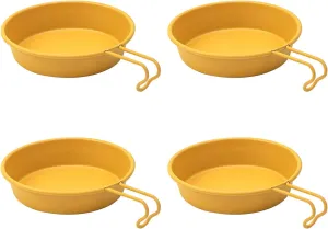 Pack Of 4 Serving Plates Stainless Steel Tableware Stainless Steel Plates And Bowls Set For Camping And Dining