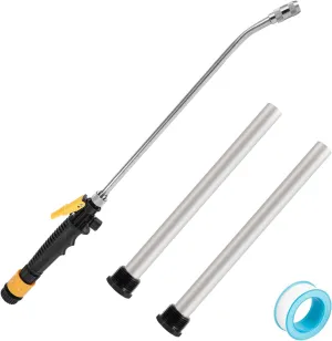 PAMASE 4Pcs RV Water Heater Anode Rod and Flush Wand Set- 9.25"L x 3/4" NPT Thread Magnesium Rod for Suburban and Mor-Flo, Camper Hot Water Tank Element Parts & Cleaning Rinser & Seal Tape…